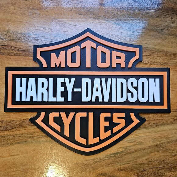 Harley Davidson 3D Printed Sign - Picture 1 of 2